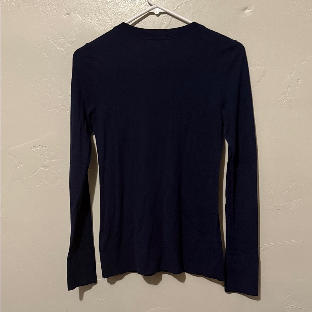 Lilly Pulitzer Navy Sweater with bow Accent Small - Picture 7 of 8